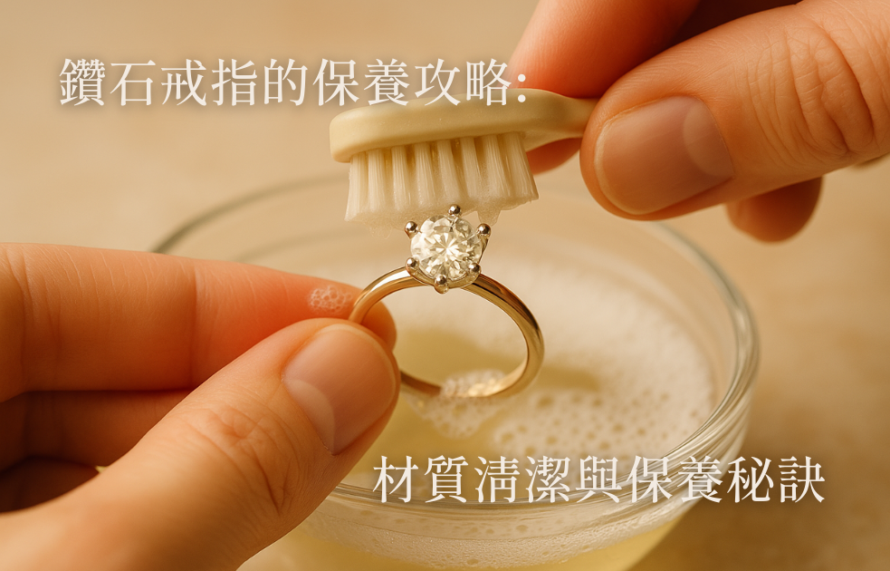 鑽石戒指的保養攻略: 材質清潔與保養秘訣