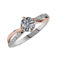 【訂製】雙色鑽戒/0.30CT/AW841 ,18K,14K,鑽戒,墜子,對戒,鑽石- ADORA珠寶